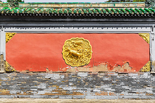 中国河南省登封市中岳庙中式影壁墙