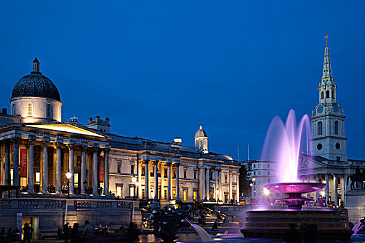 国家美术馆,特拉法尔加广场,伦敦,英格兰,英国,欧洲