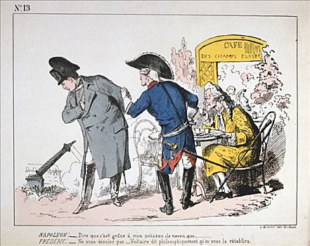 滑稽,拿破仑一世,看,下落,巴黎公社,艺术家