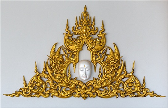 金色,泰国,风格,粉饰灰泥