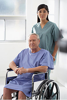 医生,病人,轮椅