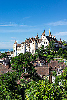 纳沙泰尔,城堡,西部,瑞士