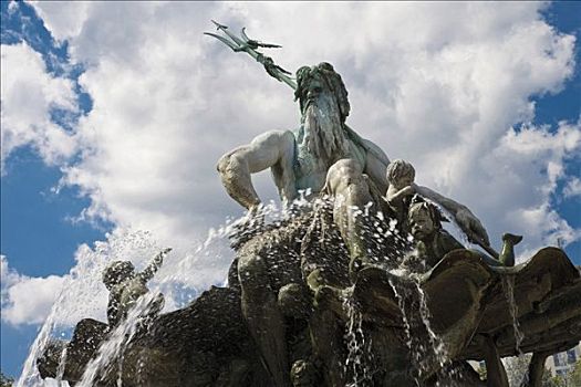 海王星喷泉,柏林,德国,欧洲