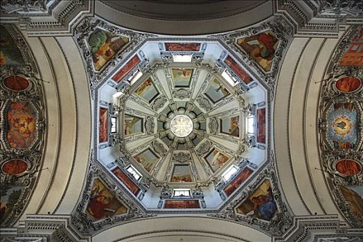 圆顶,萨尔茨堡大教堂,萨尔茨堡,奥地利,欧洲