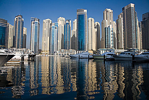 阿联酋,迪拜,码头,塔,船