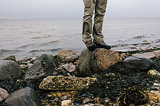 男青年,海边