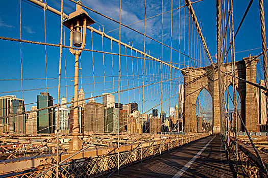金融区,布鲁克林大桥,纽约,美国