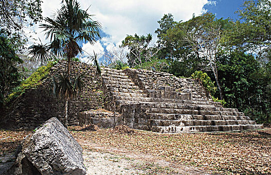 古遗址,楼梯,玛雅,危地马拉