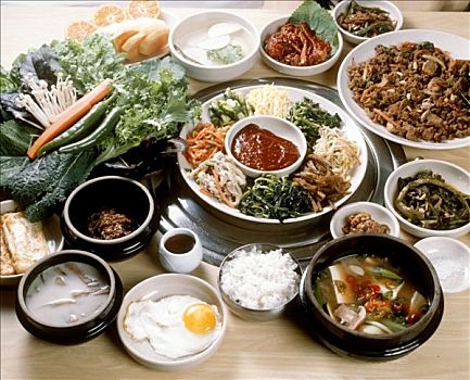 大,安放,多样,韩国,餐具
