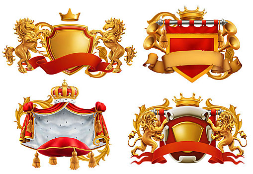 皇家,盾徽,国王,英国,矢量,象征