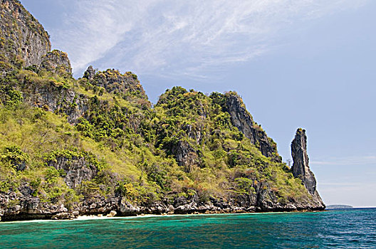 岩石构造,海中,泰国