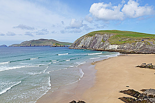 海滩,丁格尔半岛,爱尔兰,欧洲