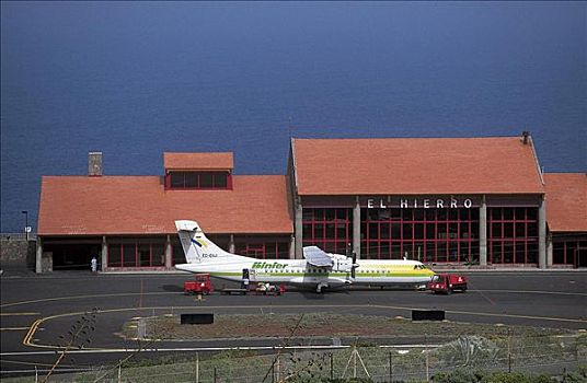 飞机,机场,加纳利群岛,西班牙,欧洲