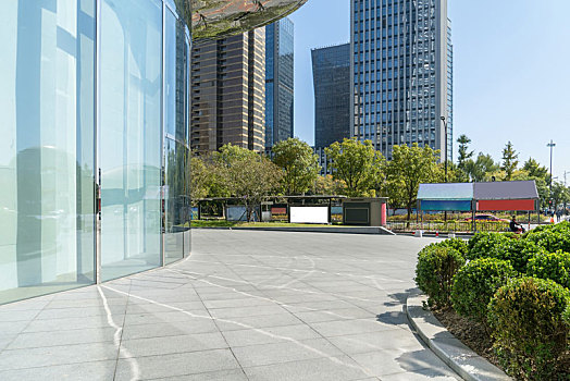 现代建筑和广场,杭州钱江新城
