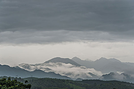 云,山,云雾,太阳,美景,雨后天晴,风光