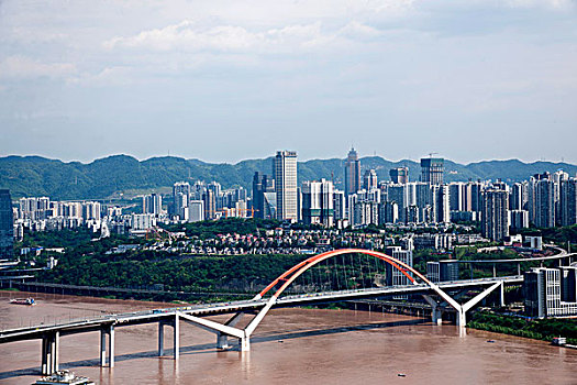 重庆市渝中区和南岸区与菜园坝长江大桥
