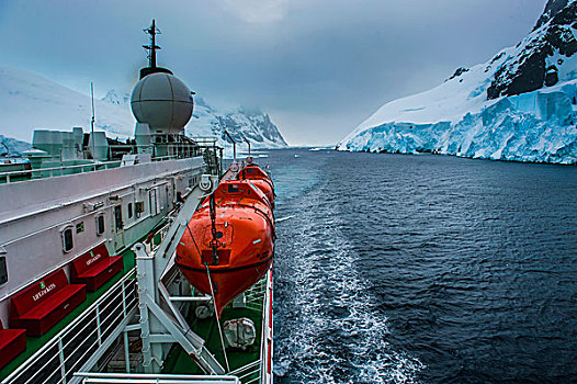 游船,运输,雷麦瑞海峡,南极