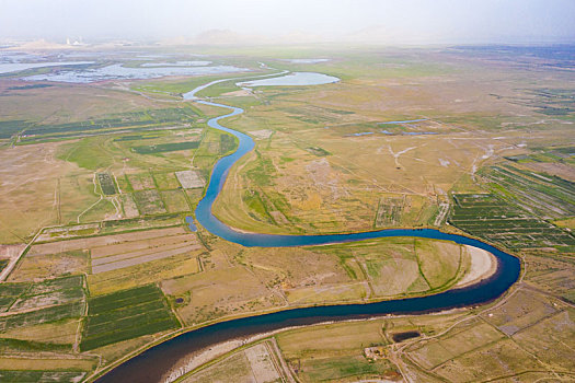 航拍叶尔羌河