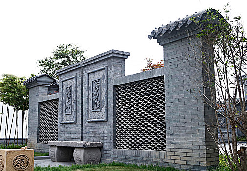 四合院中式唐语砖雕