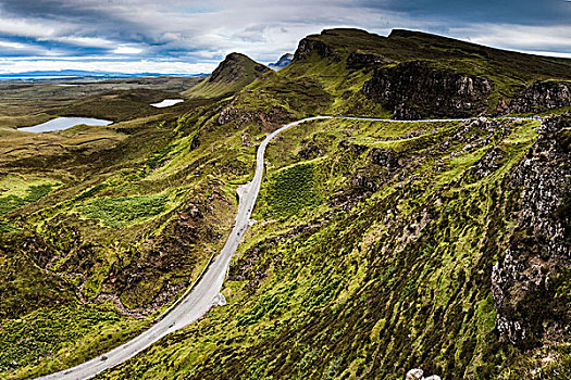 岩石,风景,山脊,斯凯岛,苏格兰,英国,欧洲