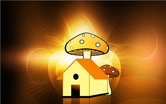 房子,蘑菇