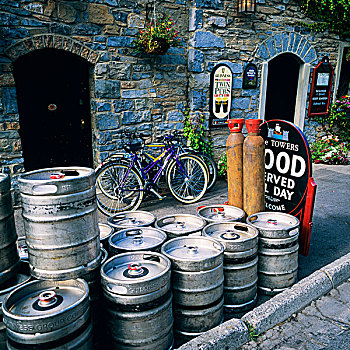 空,啤酒,桶,户外,酒吧,韦斯特波特,梅奥县,爱尔兰