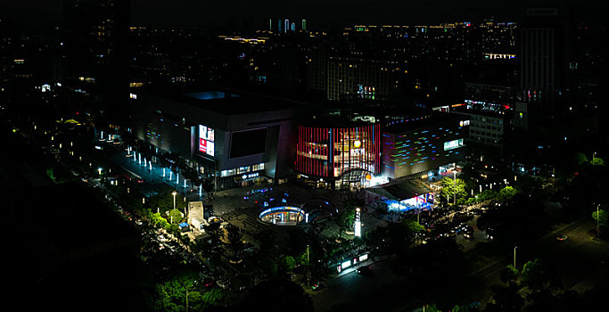 台州,市民广场夜景