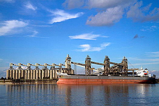 货船,谷物,运输,密西西比河,胭脂,路易斯安那,美国
