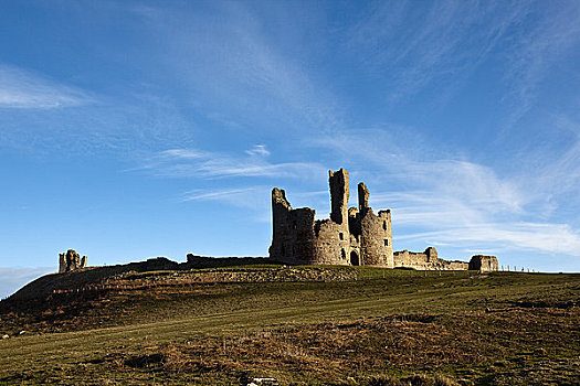 英格兰,诺森伯兰郡,残留,城堡,14世纪