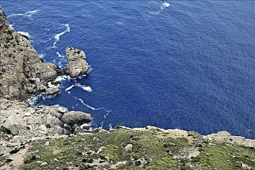 石头,海岸线,帽,福门托,马略卡岛,西班牙,欧洲