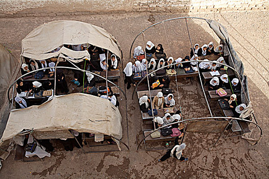 帐蓬,教室,政府,学校,城市,赫拉特,孩子,岁月,冲突,旁白,帐篷