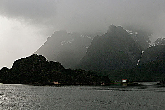岩石构造,海洋,罗弗敦群岛,诺尔兰郡,挪威