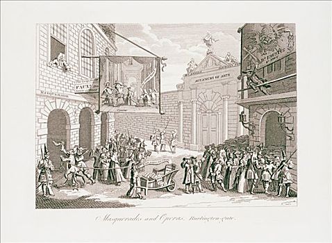 歌剧院,伯林顿,18世纪,艺术家,未知