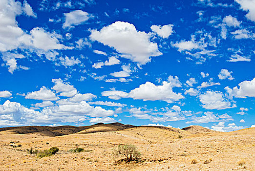 纳米布沙漠,白色,蓬松云,天空,纳米比亚,非洲