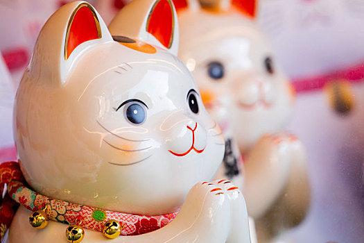 日本招财猫制成贺卡新年快乐,字幕,招财猫,金运来福