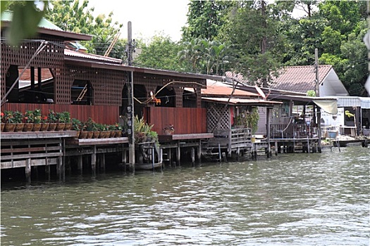 漂浮,房子,泰国
