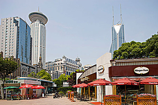 摩天大楼,咖啡,南京路,上海,中国