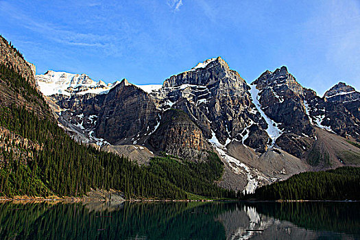 加拿大,艾伯塔省,班芙国家公园,冰碛湖,落基山脉