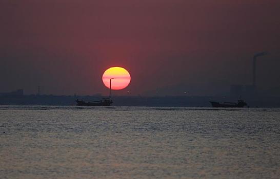 山东省日照市,迎着日出海里,淘,鲜,海边生活让人艳羡