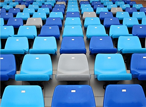 体育场座位,蓝色