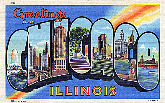 芝加哥,明信片