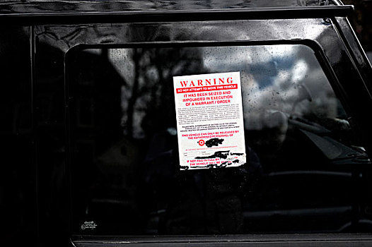 警告标识,窗户,停放,交通工具