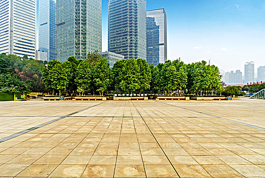 空地板和现代城市建筑