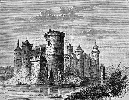 城堡,鲁昂,法国,历史,木刻