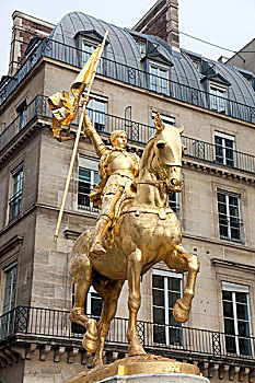圣女贞德,雕塑,地点,巴黎,法国