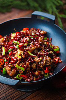 中华美食创意料理干锅辣椒