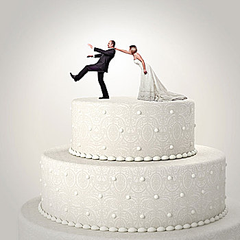 婚礼,有趣,蛋糕