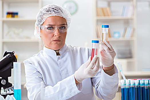 女性,化学家,工作,实验室