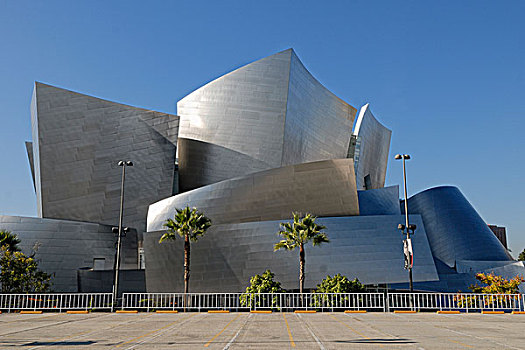 迪士尼音乐厅,局部,风景,洛杉矶,加利福尼亚,美国