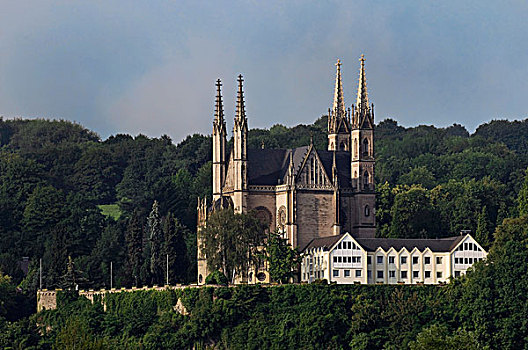教堂,山,雷马根,莱茵兰普法尔茨州,德国,欧洲